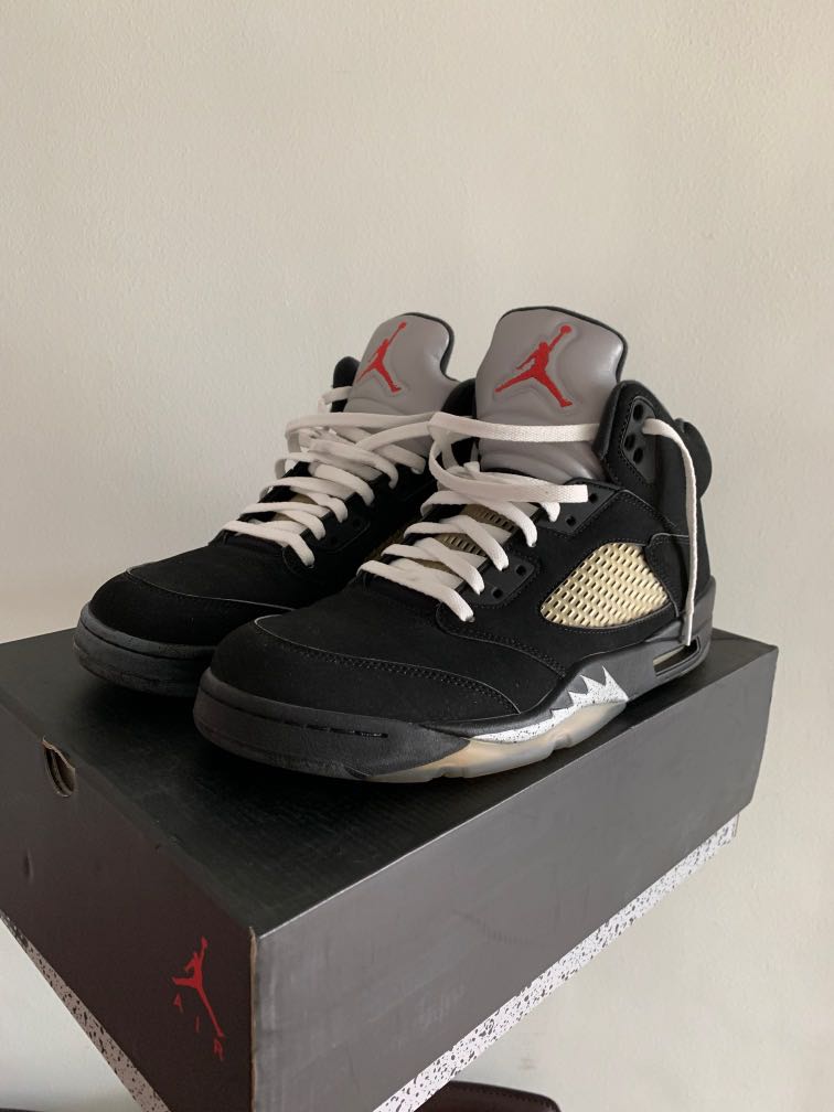 Nike air jordan 5 sales retro og black metallic