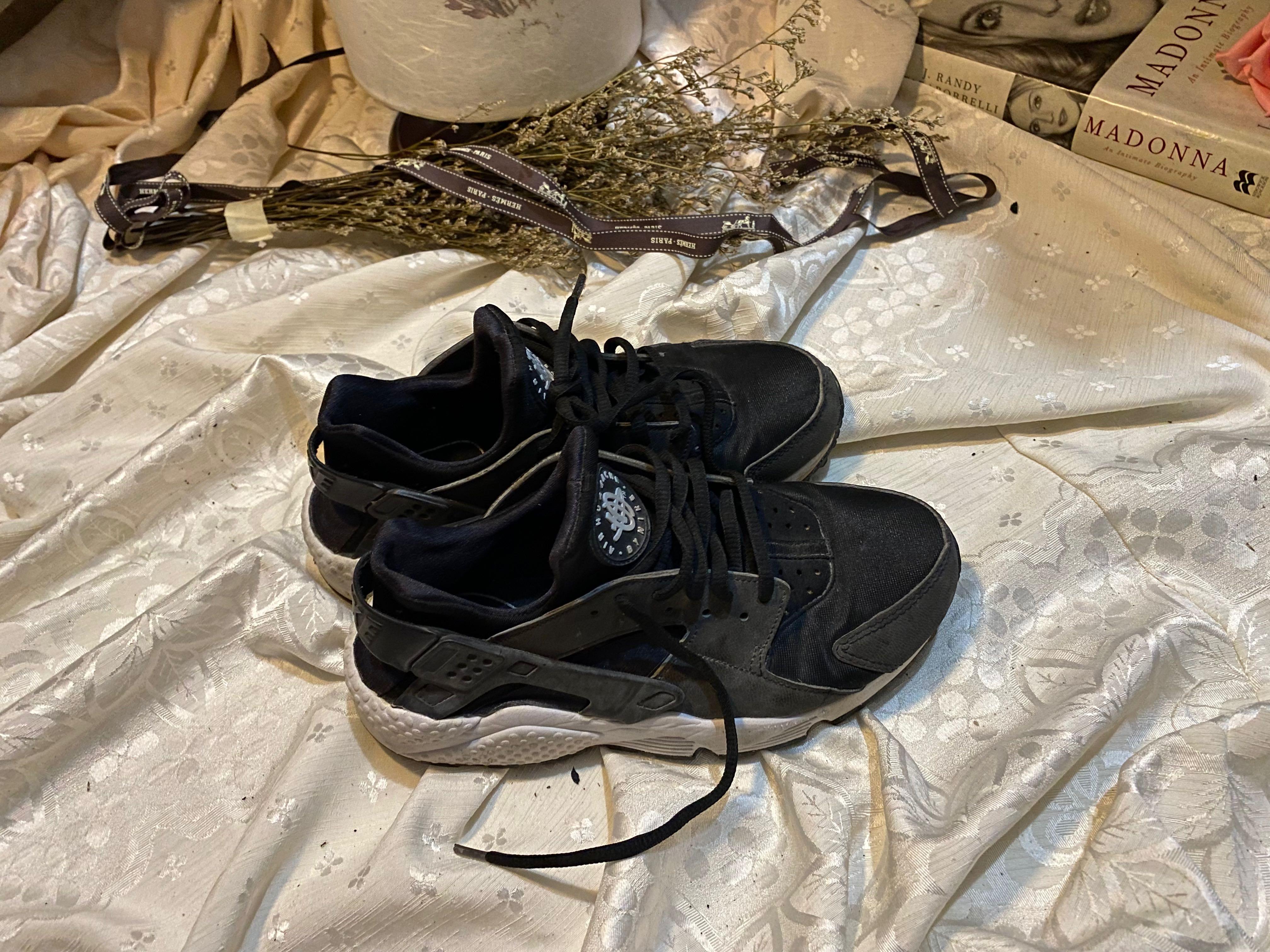Authentic Nike Air Huarache Running Shoes Sneakers Nike Air Huarache Run White Black 634835 006