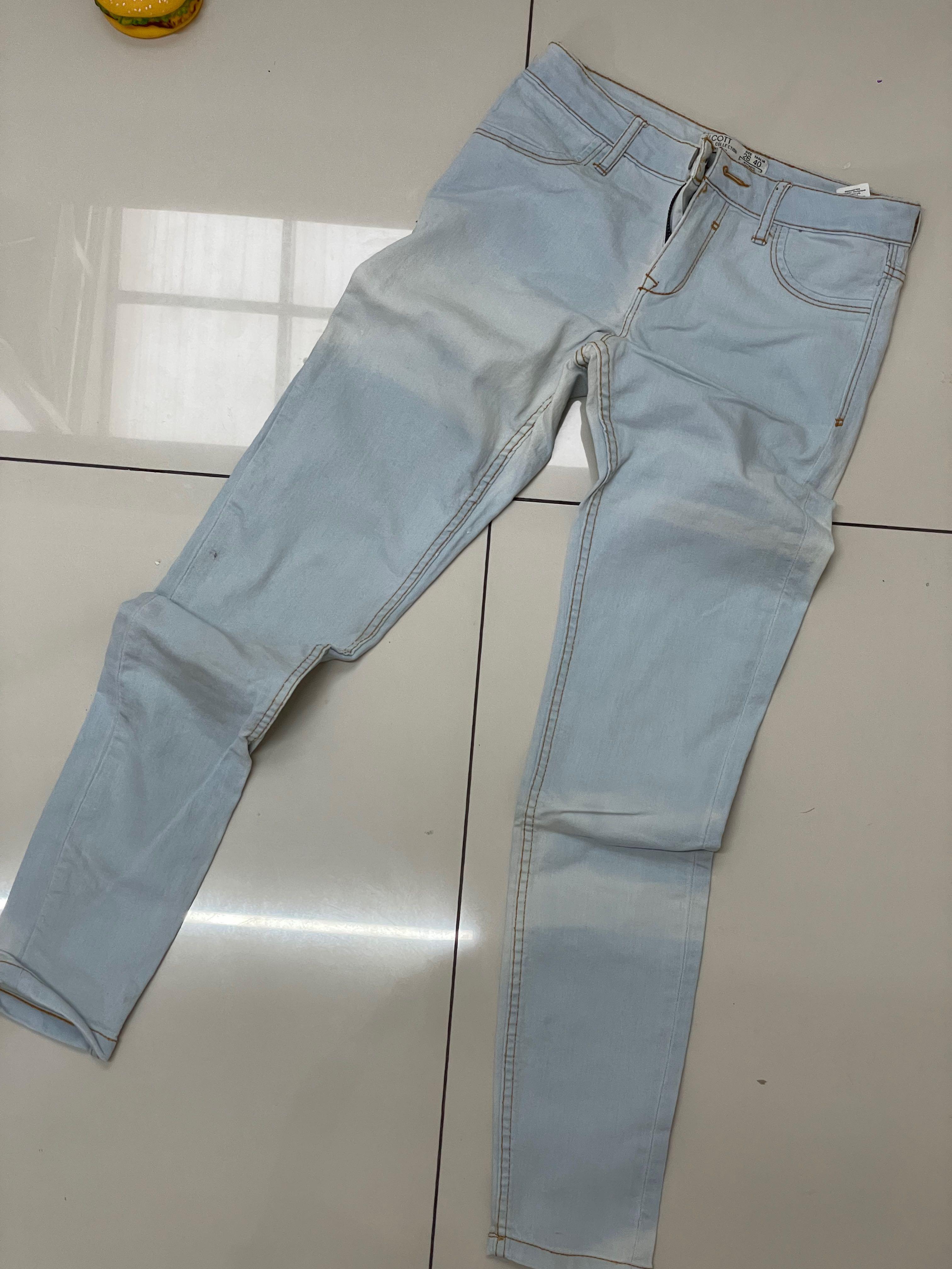 Blue washed jeans. Fit to 34 eu, Fesyen 
