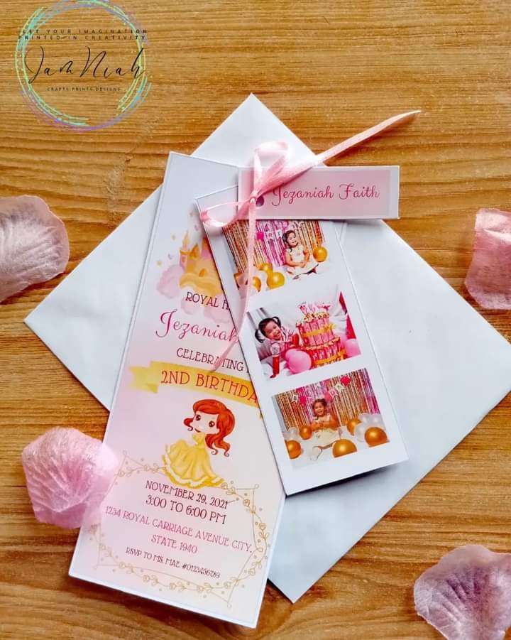 BOOKMARK STYLE INVITATION, Hobbies & Toys, Stationary & Craft, Other