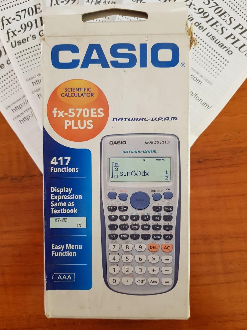 Box Catalogue Calculator Casio fx-570ES Plus, Elektronik