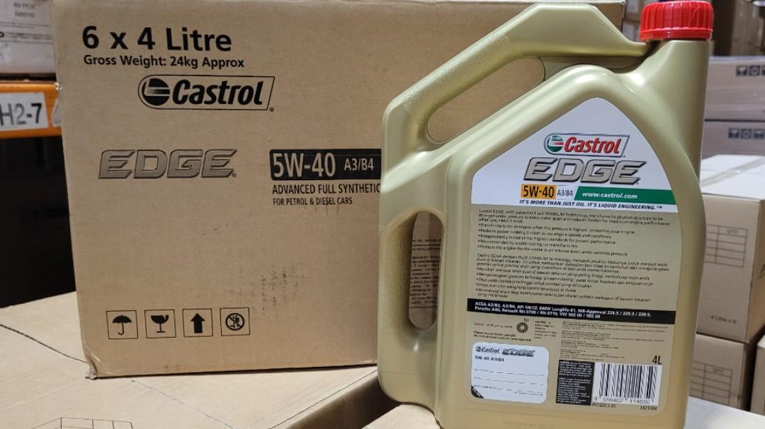 CASTROL EDGE 5W-40 A3/B4 ADVANCED FULL SYNTHETIC ENGINE OIL, Car