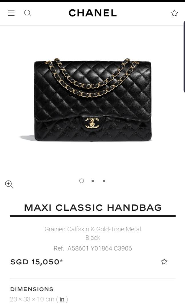 Chanel Maxi Caviar Classic Flap Gold Hardware Authentic, Women's Fashion,  Bags & Wallets, Purses & Pouches on Carousell