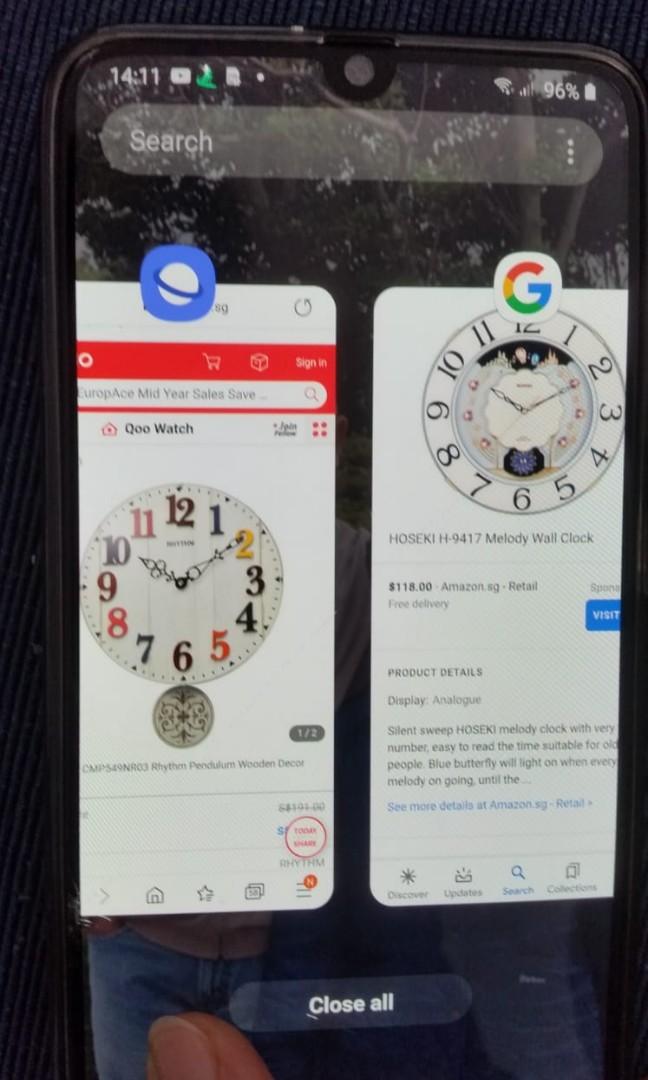 Clock (Category: Clocks) located in Singapore. Submitted by jennytansm (Listing ID 1150104107, Image 3). Description: Bought brand new for $118.00. Still packed in box. Selling cheap becos i have more than of the same item. Cash n carry..