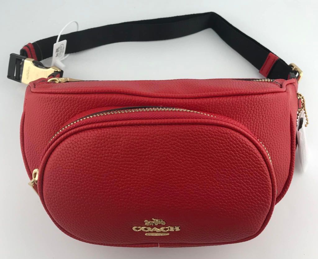 coach belt bag red