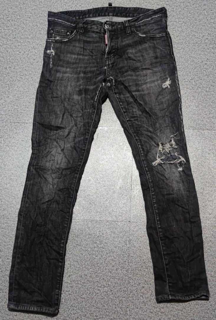 DSquared2 Tattered Jeans, Men's Fashion, Bottoms, Jeans on Carousell