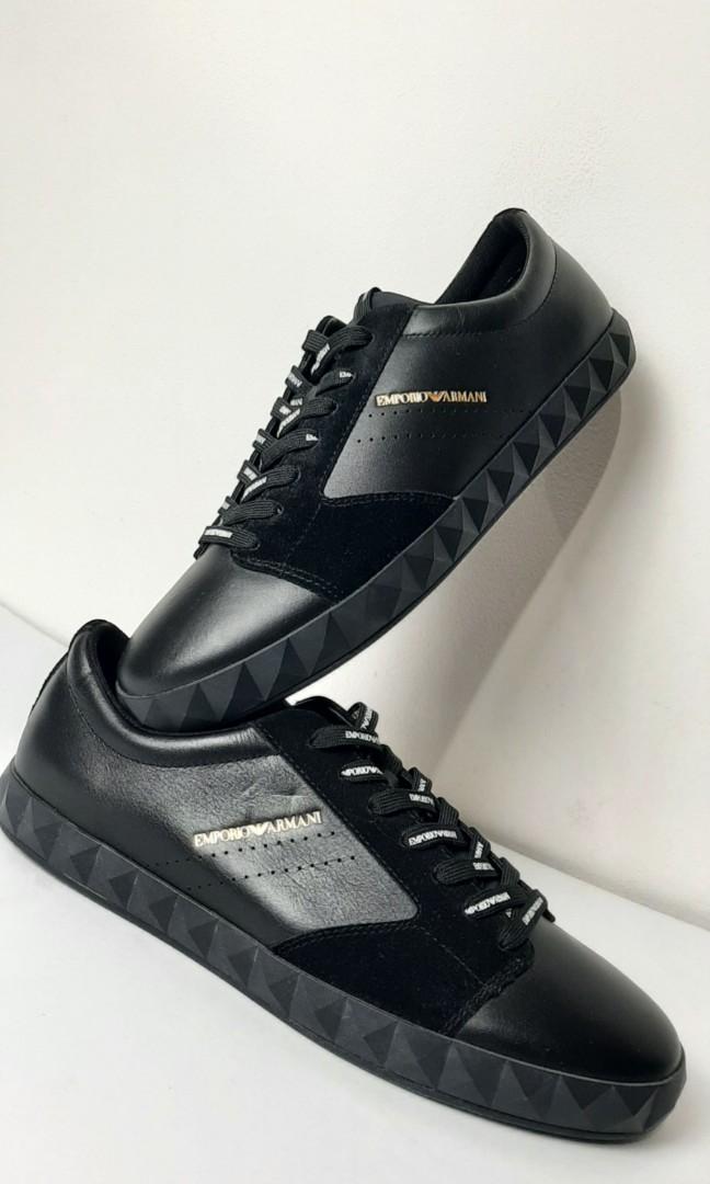 Emporio Armani Black Mandarin Sneakers, Men's Fashion, Footwear, Casual  Shoes on Carousell