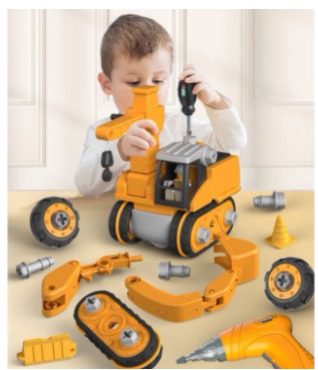 Engineer Role Play Pretend Play Toy 4 in 1 Transforming Construction ...
