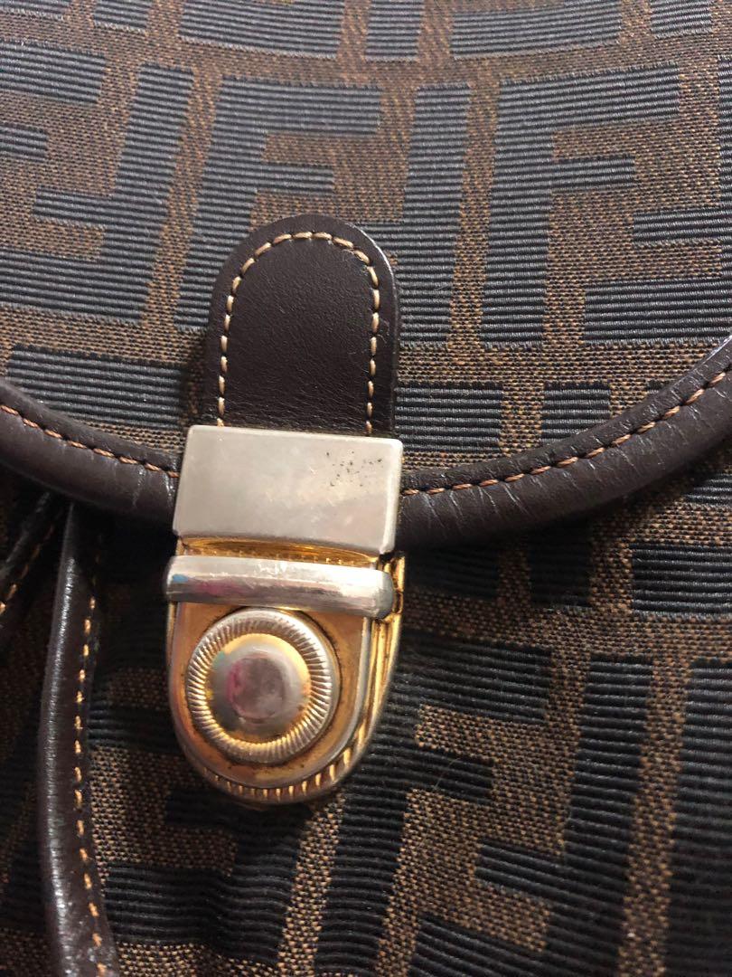 Fendi zucca backpack ff monogram (Category: Luxury Bags & Wallets) located in Imus. Submitted by shadracula (Listing ID 1150022789, Image 3). Description: Bag from Korea canvas material Medium faded hardware With stitches at the inside zipper Acceptable signs of use See pics for details.