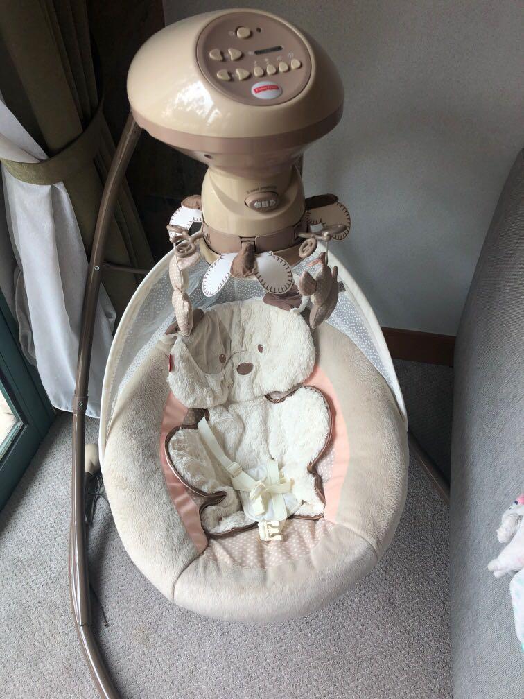 Fisher price snuggle puppy deals swing
