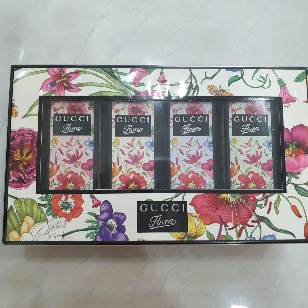Gucci flora 4 piece miniature gift set discount