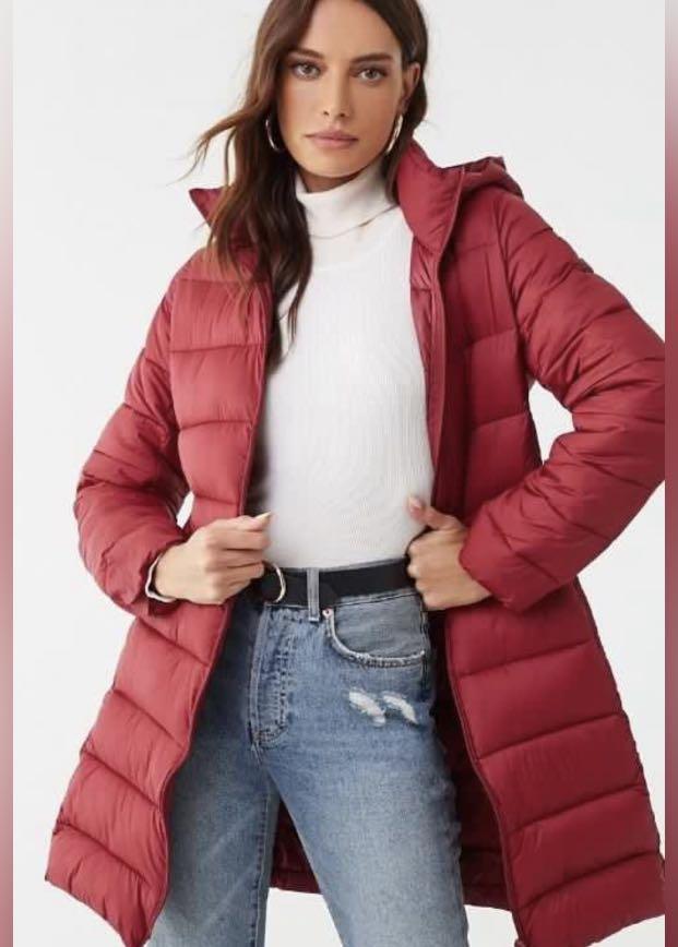 black bubble coat forever 21