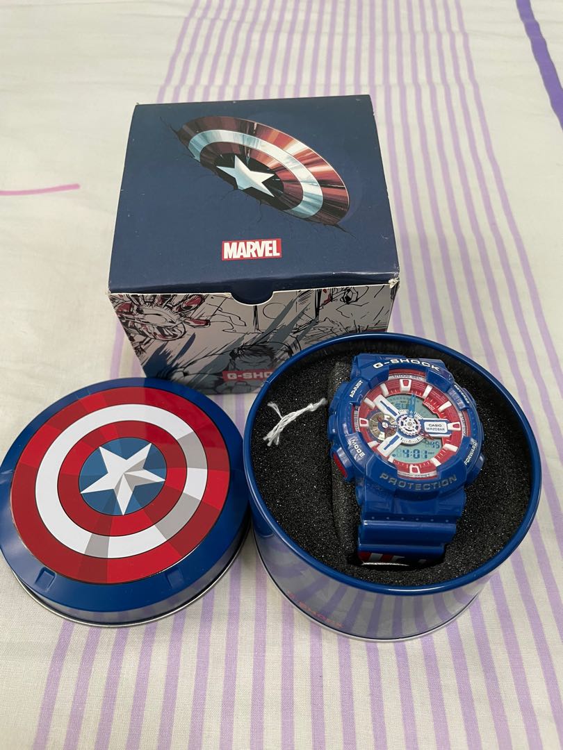 G Shock Captain America Edition Men s Fashion Watches