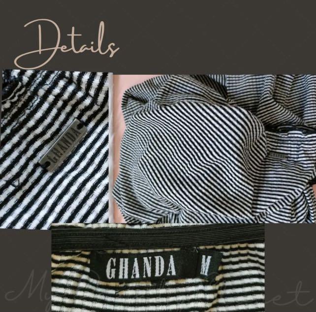 Ghanda Off shoulder Stripes Top (Category: Longsleeves) located in Manila. Submitted by imasupernova (Listing ID 1150099709, Image 3). Description: Brand: Ghanda Can fit S-M Best fits M-L Garterized Other photos grabbed from previous seller RFS: Too big for me on the bust part Payment thru GCash and BPI only Can ship via Shopee Checkout (ShopeePay only).