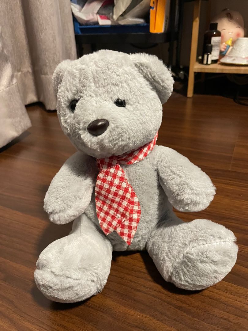 grey bear plush