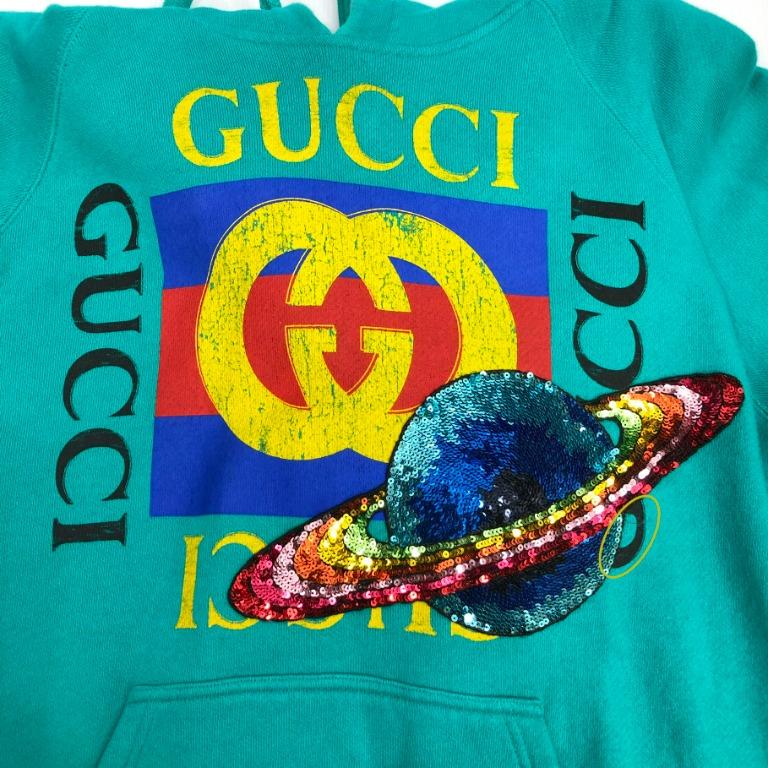 Gucci sequin logo hoodie store