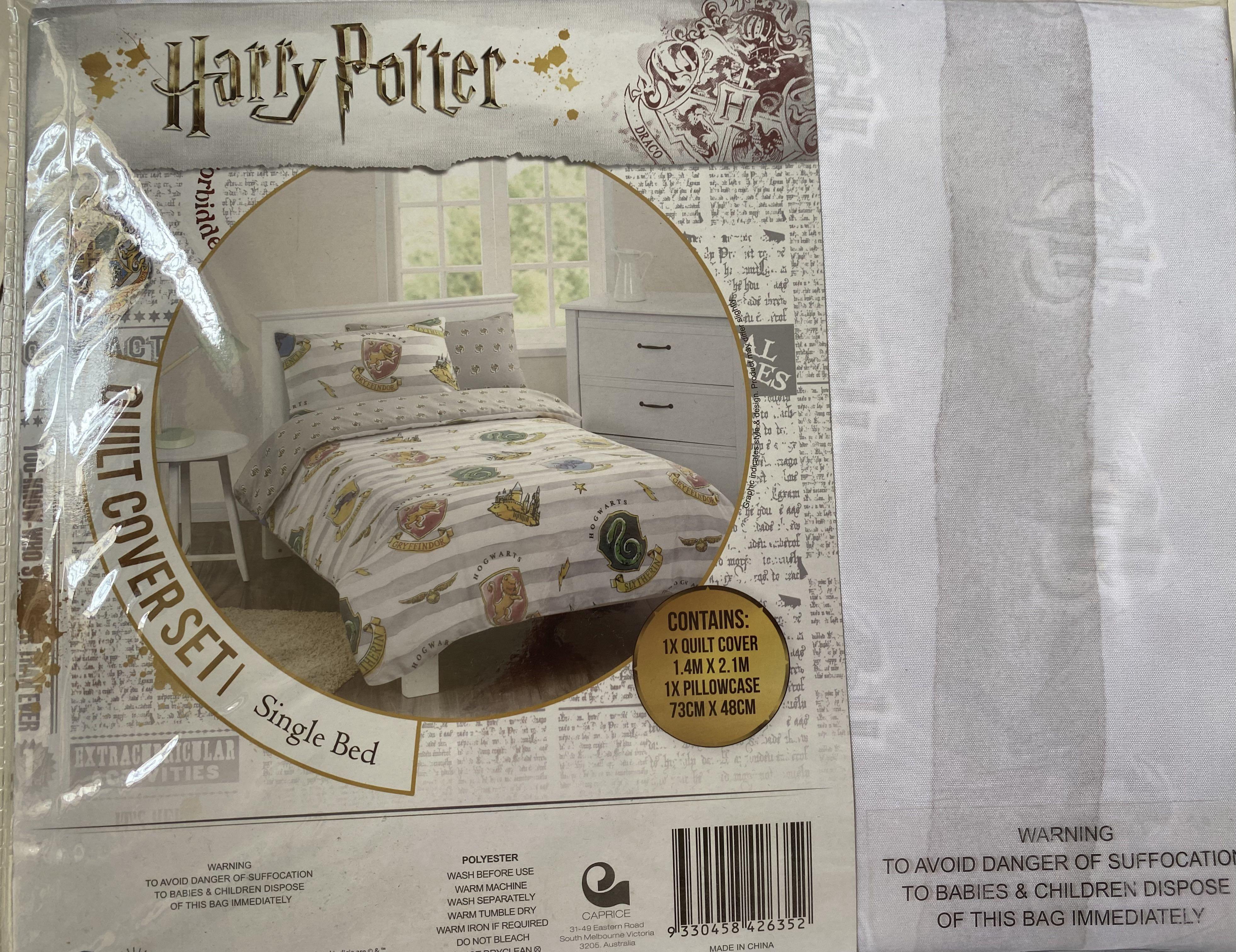 Harry Potter Quilt Cover Sheet, Furniture & Home Living, Bedding