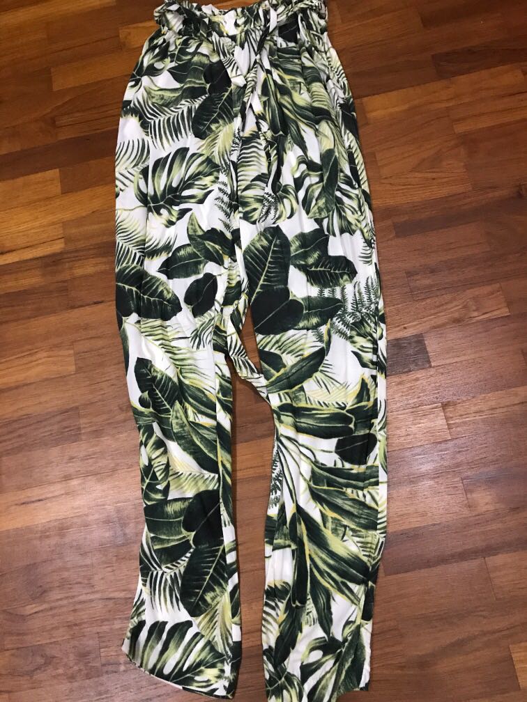 H\u0026M pants (foliage pattern) EU34, Women 