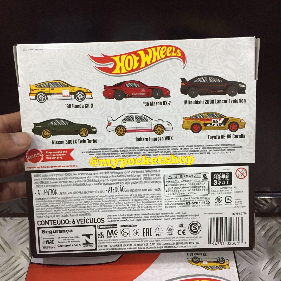 Hot Wheels JAPANESE CLASSICS 6CAR SET / 2022 Hotwheels JDM Set w