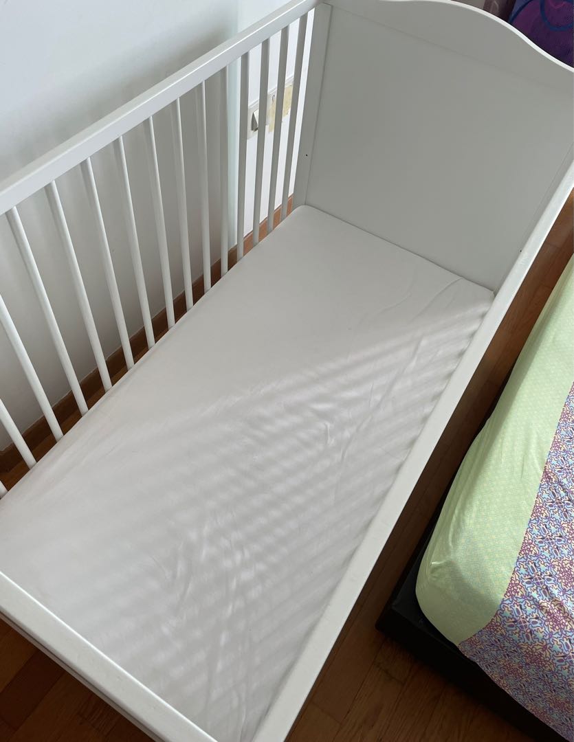 IKEA baby Cot Smagora and Mattress Krummelur, Babies & Kids, Baby