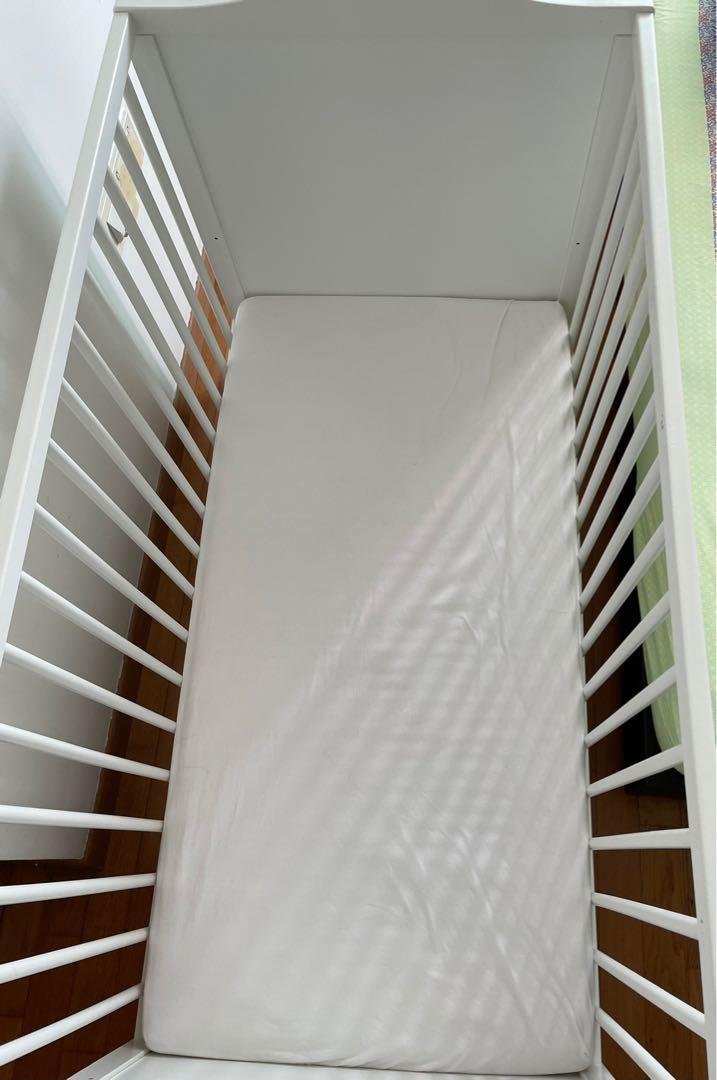 IKEA baby Cot Smagora and Mattress Krummelur, Babies & Kids, Baby