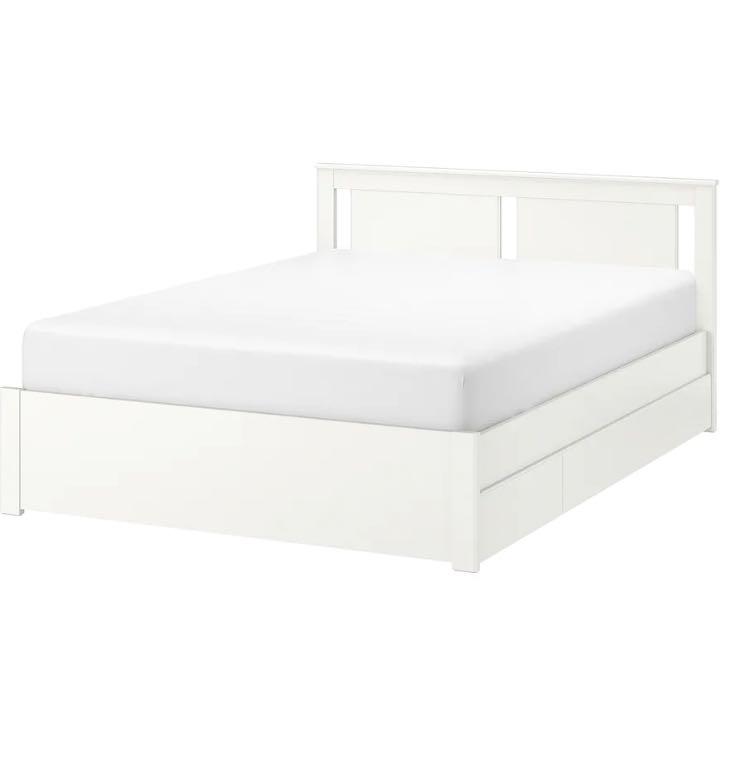 IKEA bed frame with storage, Furniture & Home Living, Furniture, Bed