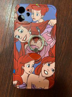 迪士尼小美人魚滿版軟殼全包手機殼IPhone 11 已貼支架💜💚