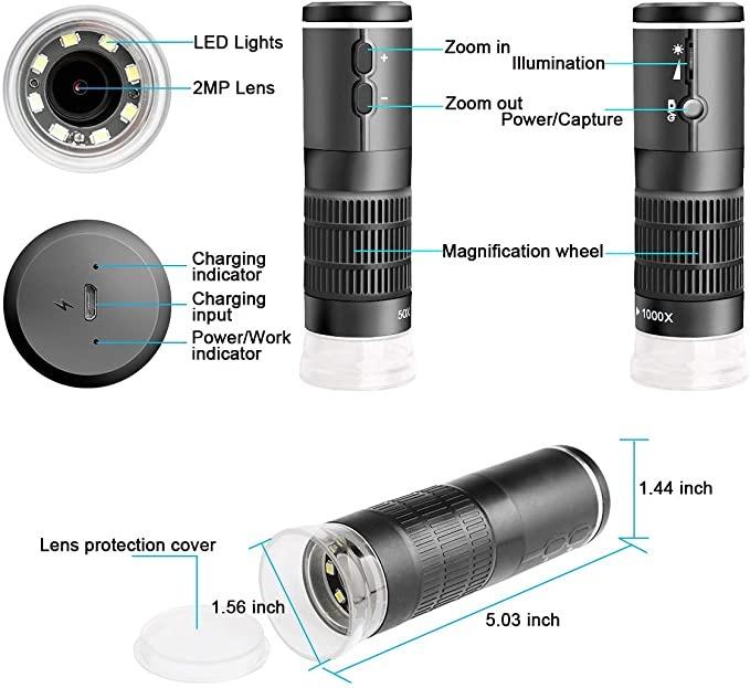 Jiusion Wifi USB Digital Microscope, Everything Else on Carousell