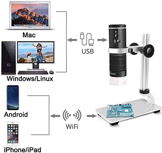 Jiusion Wifi USB Digital Microscope, Everything Else on Carousell