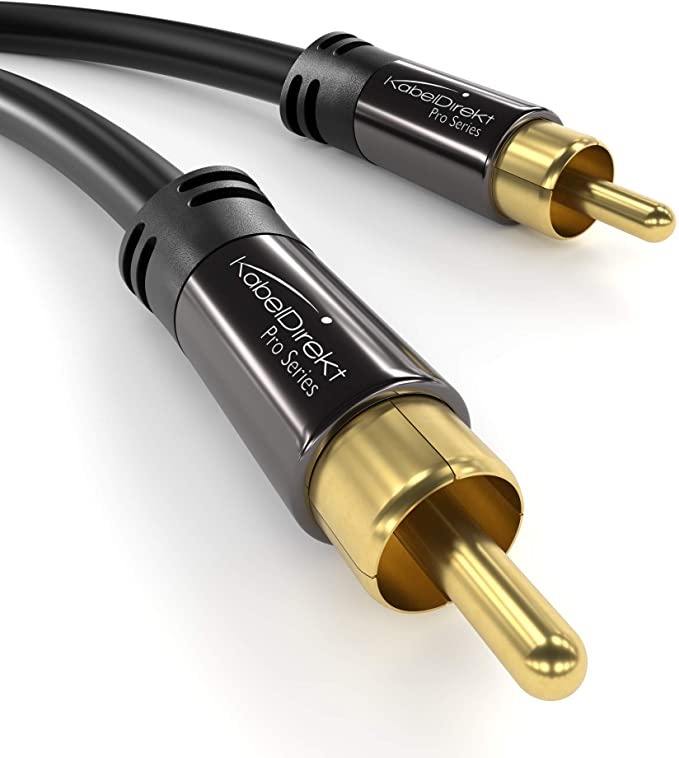 Kabeldirekt 1m RCA/phono subwoofer lead cable, Computers & Tech, Parts