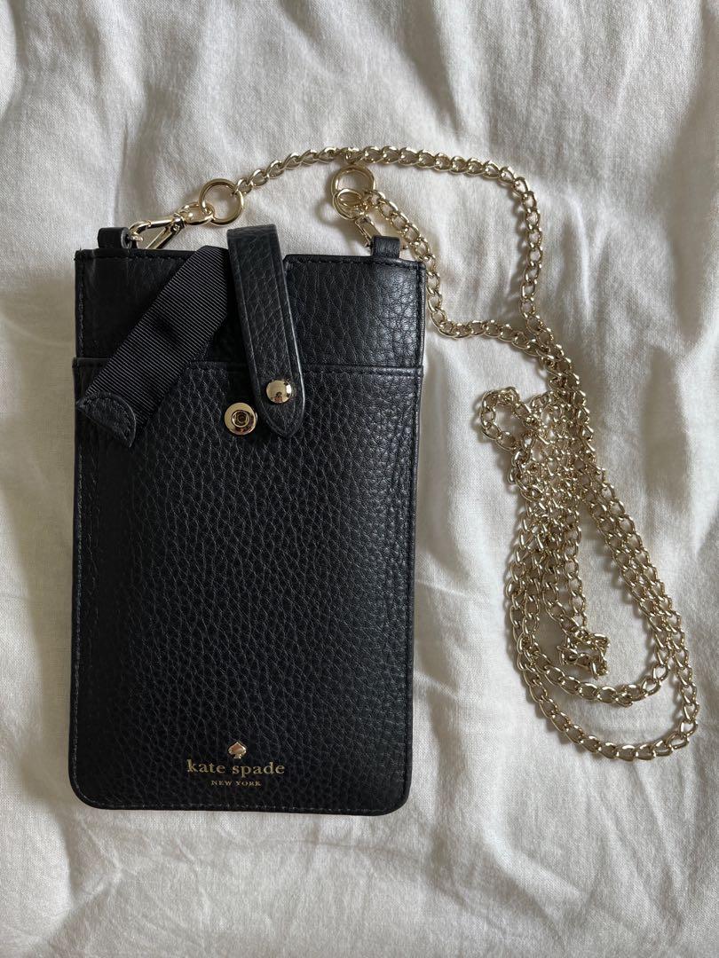 Kate Spade Black Pearl Leather Phone Crossbody Bag, Women's Fashion, Bags &  Wallets, Cross-body Bags on Carousell