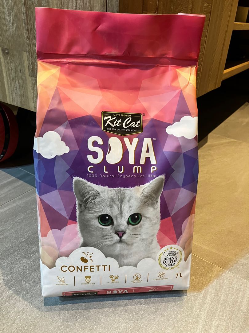 KITCAT SOYACLUMP SOYBEAN CAT LITTER CONFETTI 7L, Pet Supplies, Homes