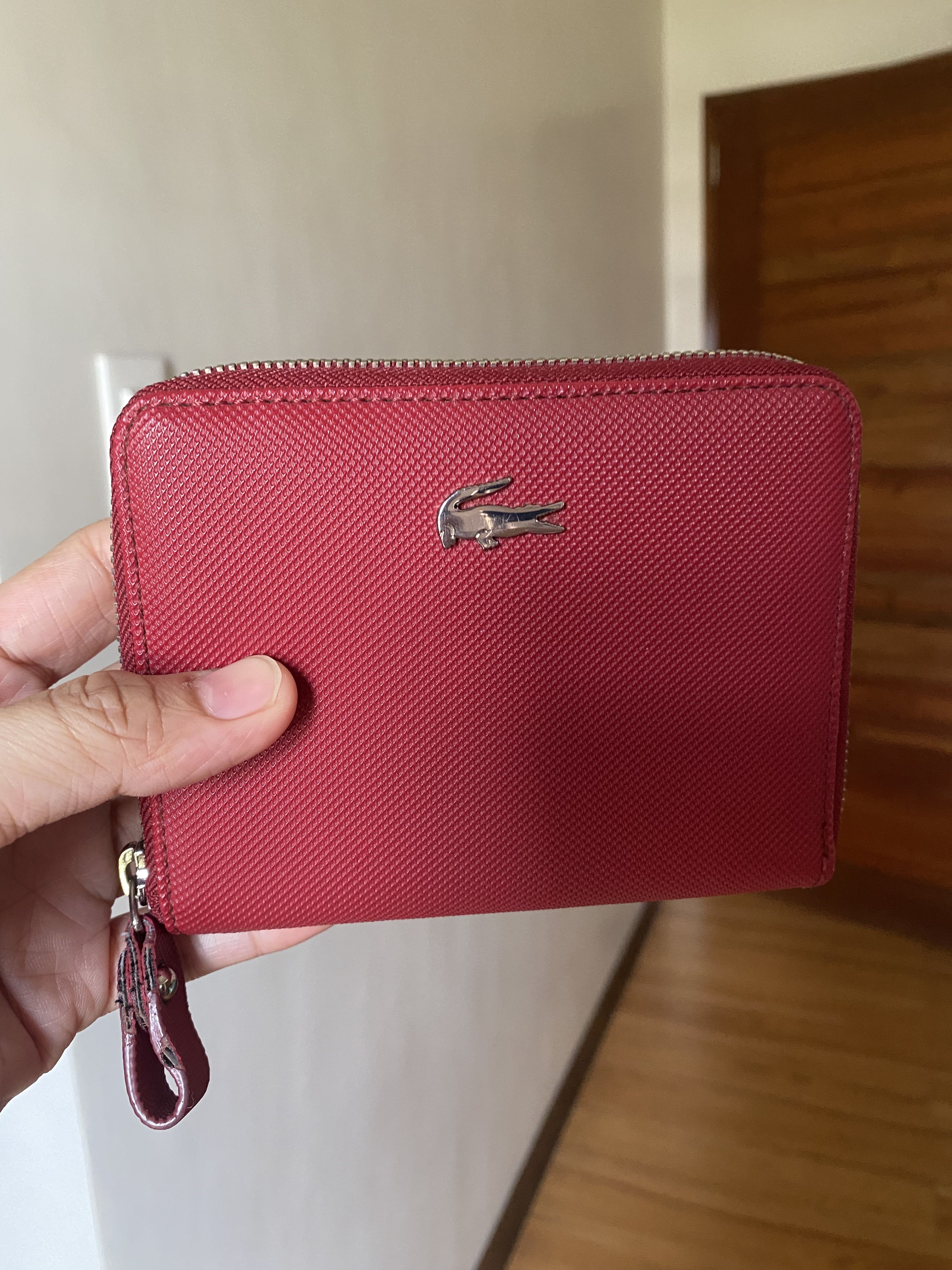 lacoste red wallet