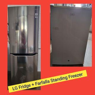 LG 2 door Fridge + Farfalla Standing Freezer (negotiable) Muslim Owned. Collect Immediately.