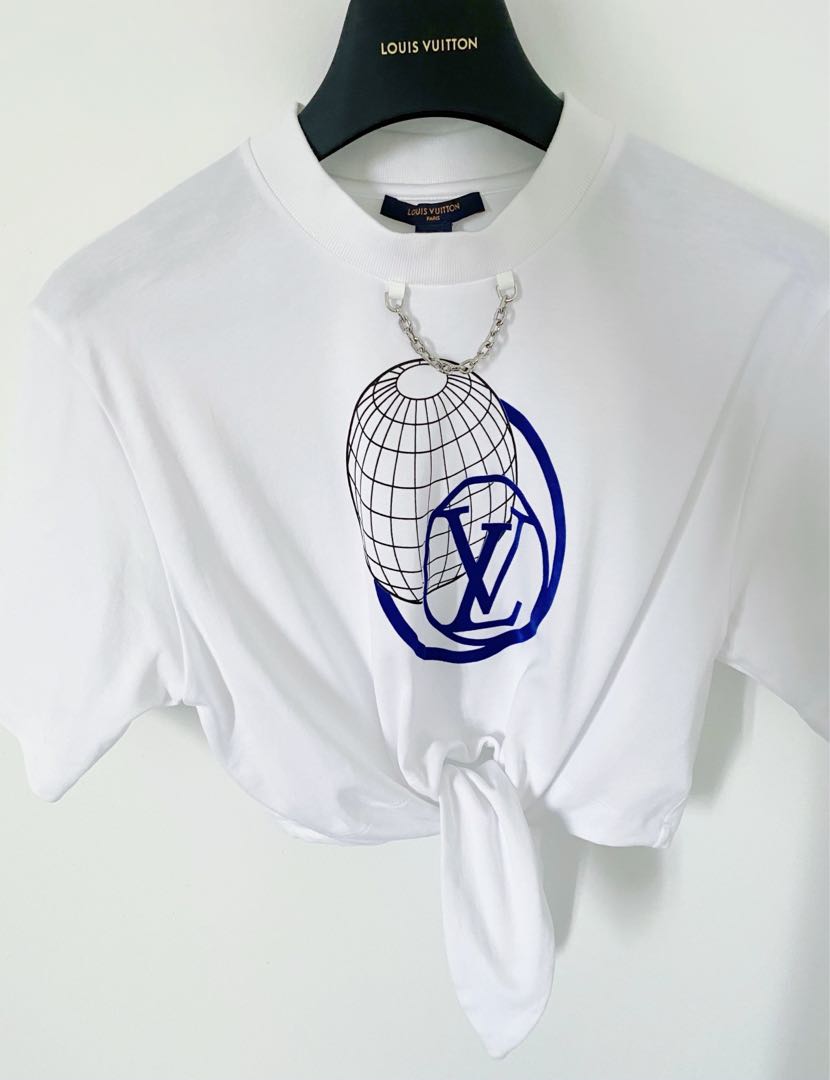 Louis Vuitton Lv globe self tie t-shirt (LV GLOBE SELF TIE T-SHIRT, 1A9LPD)