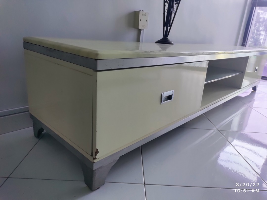 NOT AVAILABLE Marble top TV console, Furniture & Home Living