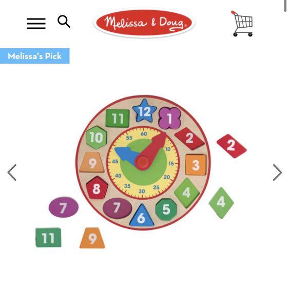 Melissa and Doug shape sorting clock Hobbies Toys Toys Games