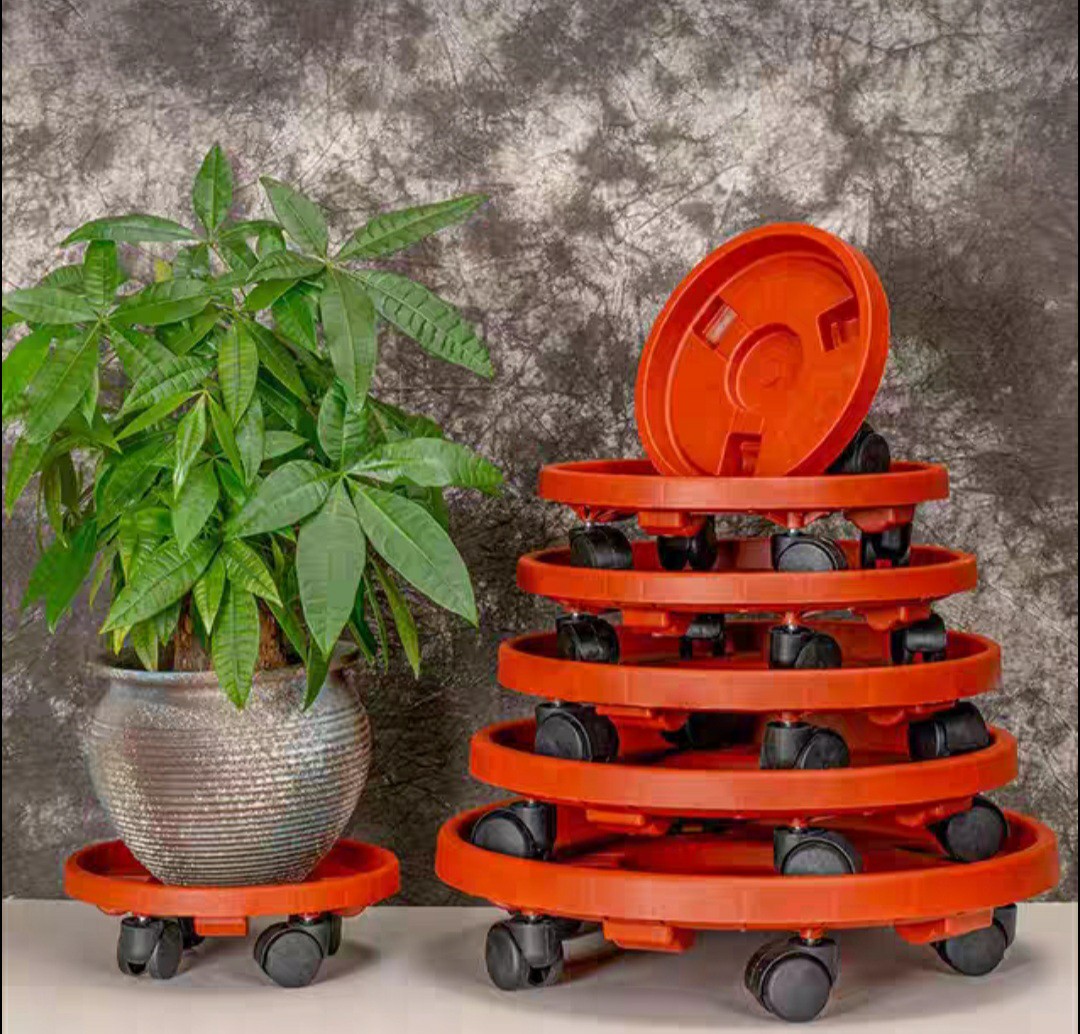Movable Plant Stand Flower Pot Tray With Universal Wheel Heavy Duty