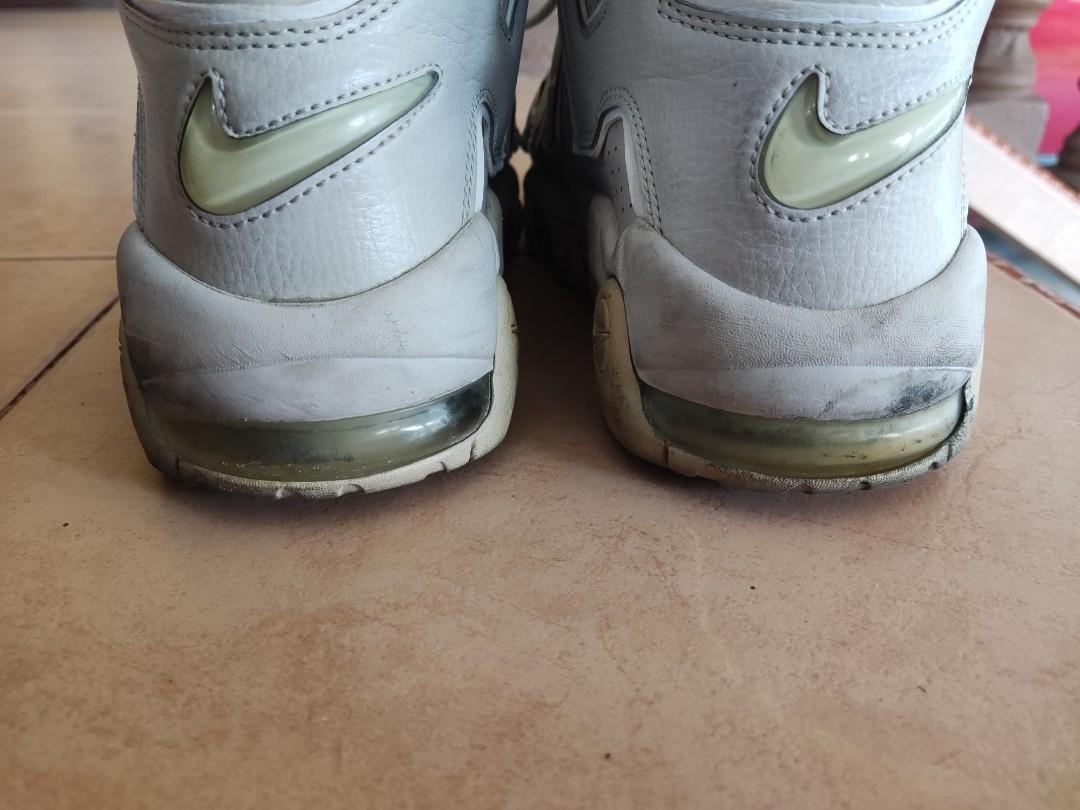 Nike uptempo light bone on feet online