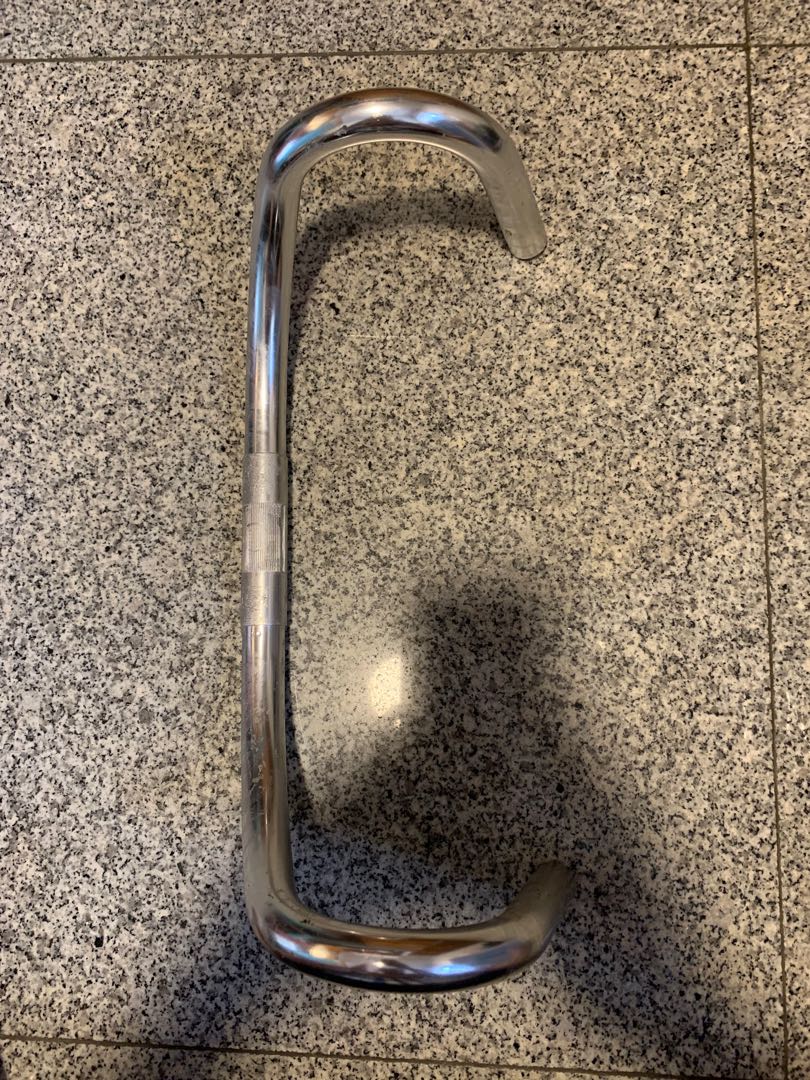 Cintre Vélo Route Drop Bar Vintage - 25,4 Mm X 39 Cm - Aluminium Argent - Occasion