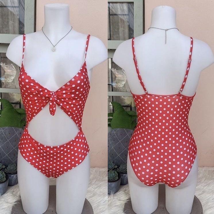One piece red swimsuit, Women's Fashion, Swimwear, Bikinis & Swimsuits on Carousell