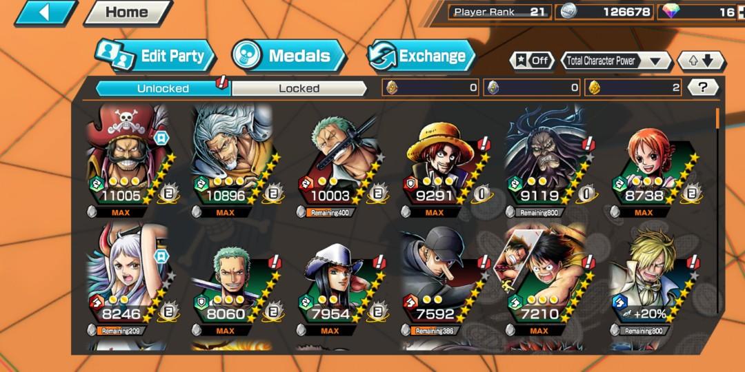 OPBR, One Piece Bounty Rush Account