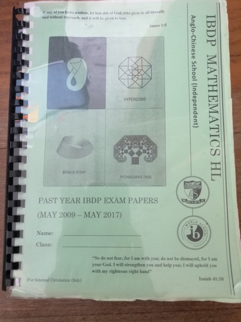 Ibdp Poster Math PAST YEAR IBDP HL MATH PAPERS (not touched), Everything Else on Carousell
