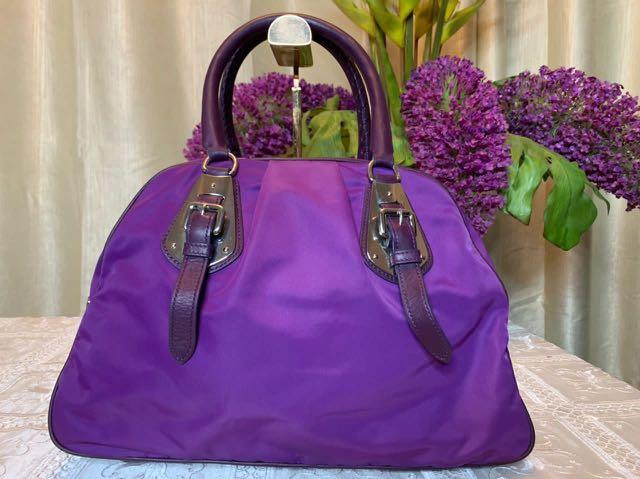 Bowling silk mini bag Prada Purple in Silk - 32428045