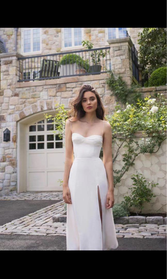 Reformation Juliette evening Dress in white Women s Fashion Dresses Sets Dresses on Carousell