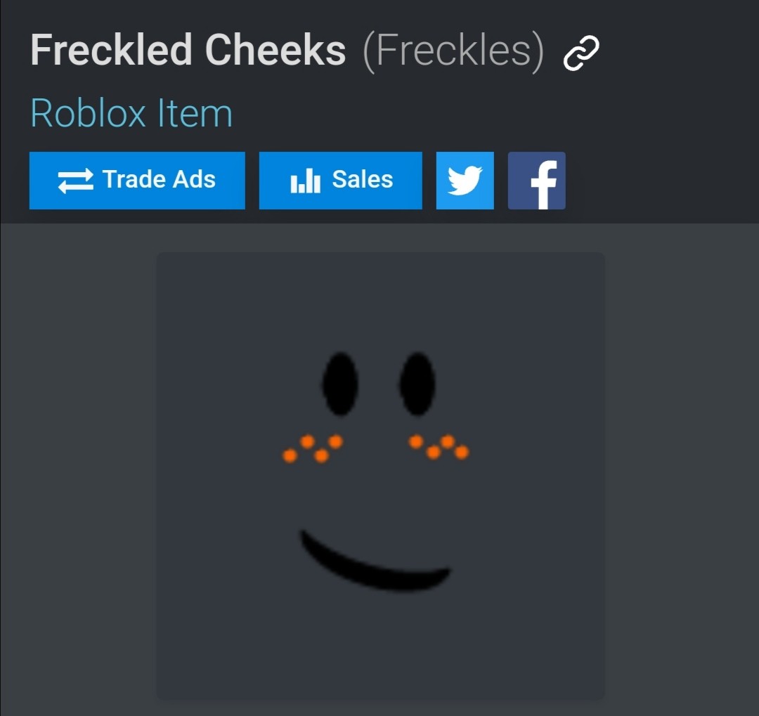 Freckled Cheeks - Roblox