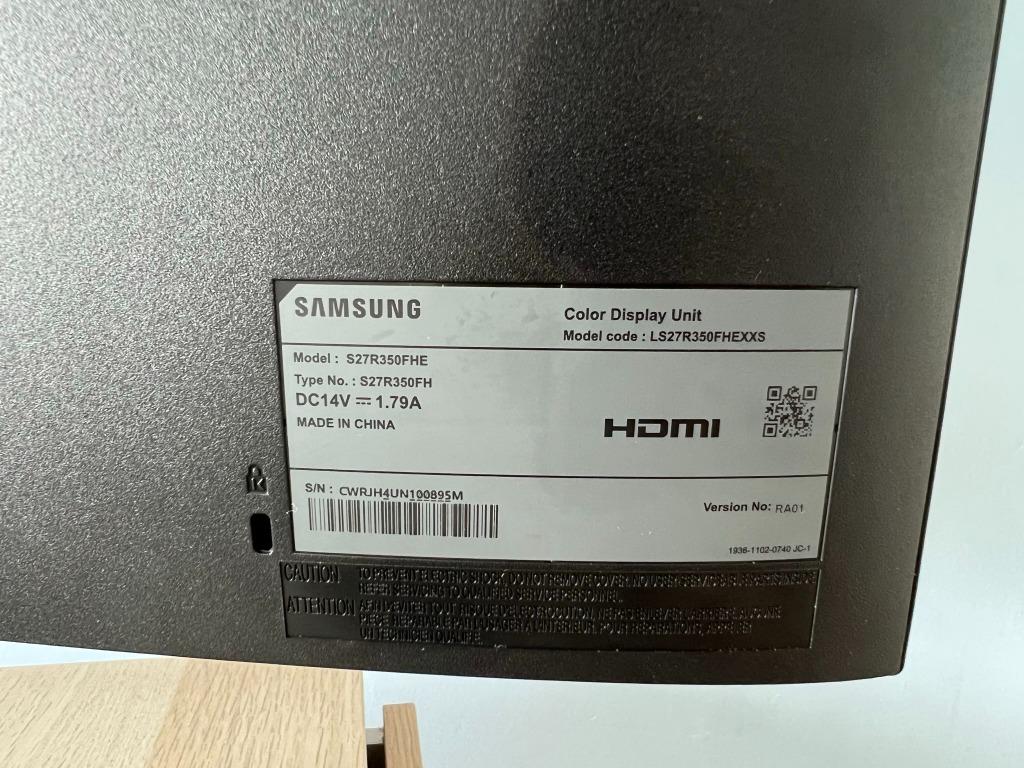 Samsung 27 inch monitor S27R350FH, Computers & Tech, Parts ...