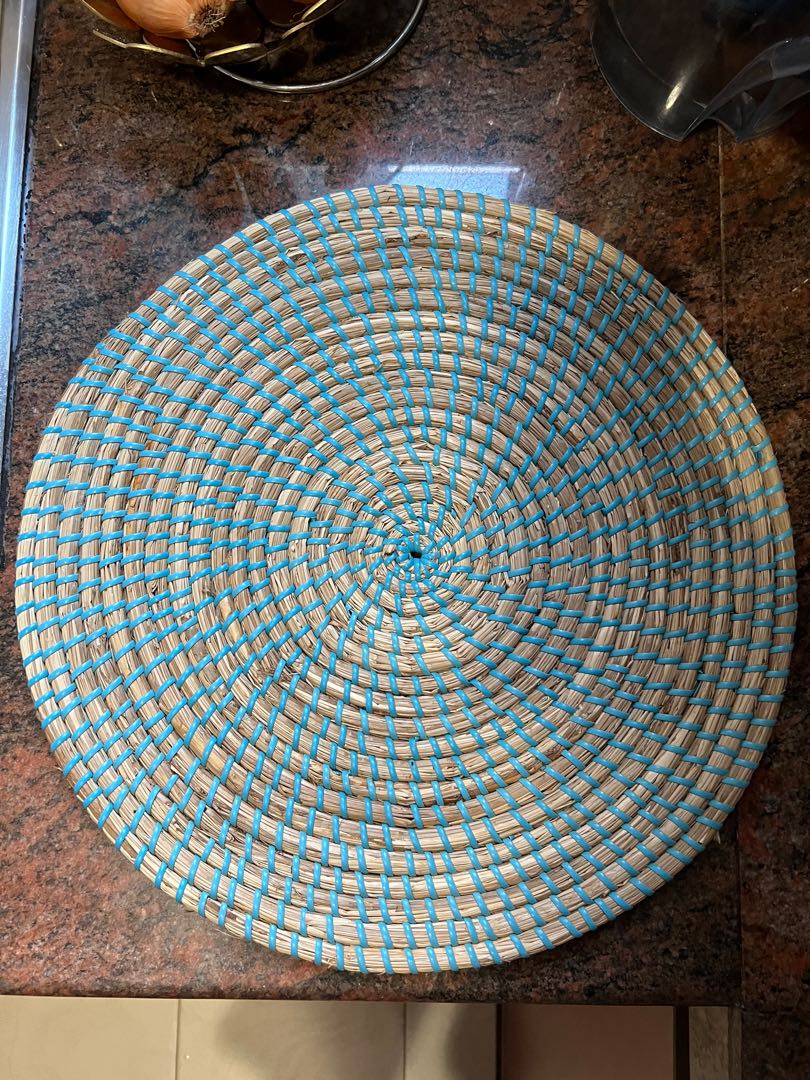 Placemat Set of 4 Jute Woven Table Mats, Furniture & Home Living