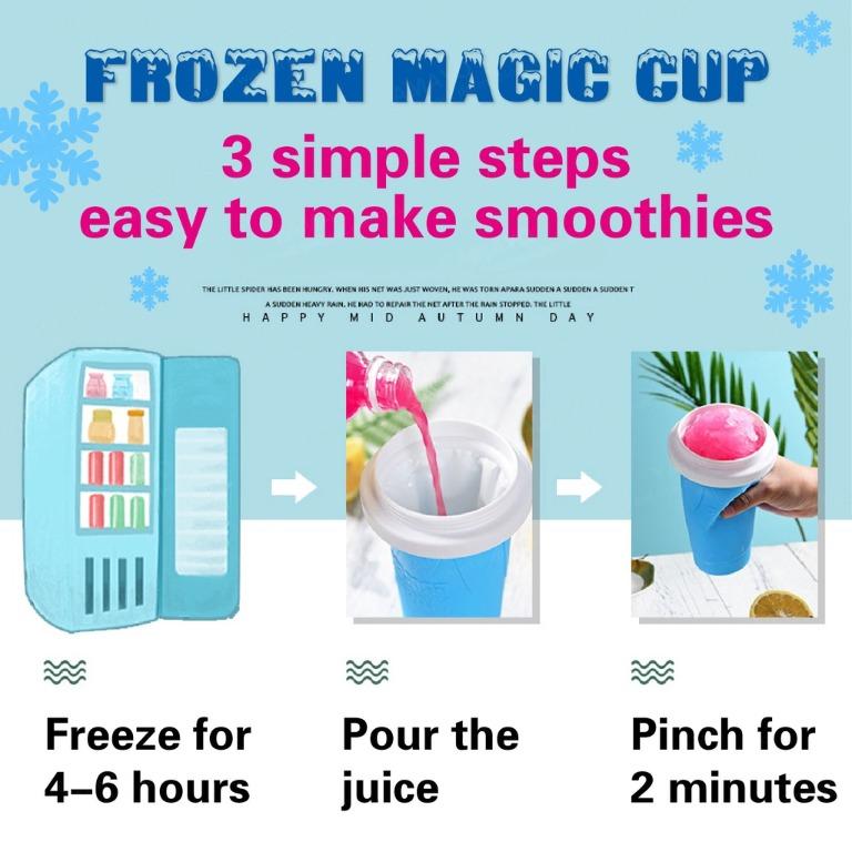 Slushy Frozen Magic Ice Squeeze Cup DIY Quick Cooling Mug Instant
