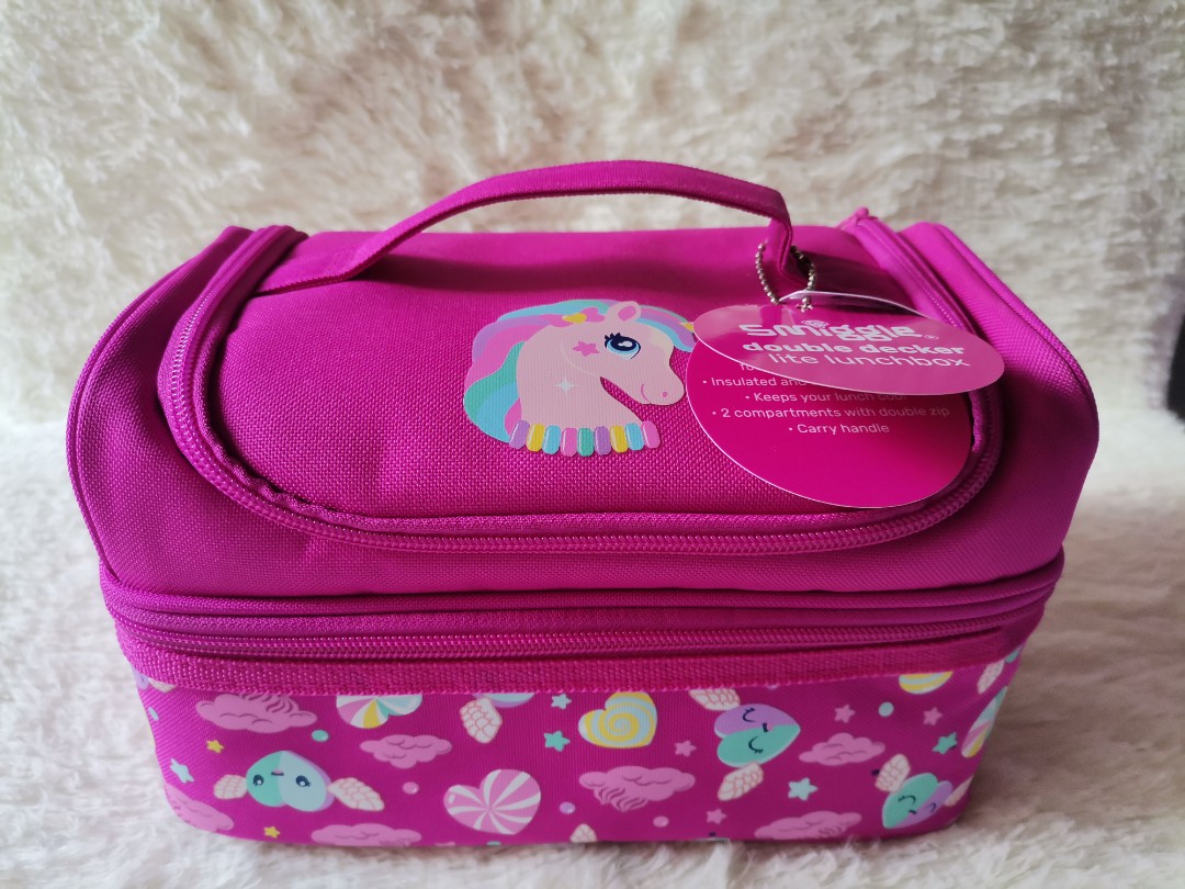 Smiggle lunch box unicorn fushia pink 
